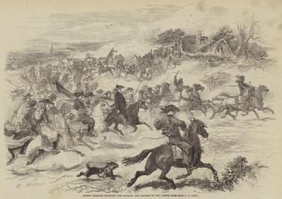 Campesinos Bretón escoltando al Emperador y la Emperatriz de Francia de Daolas a Favu de Edmond Morin